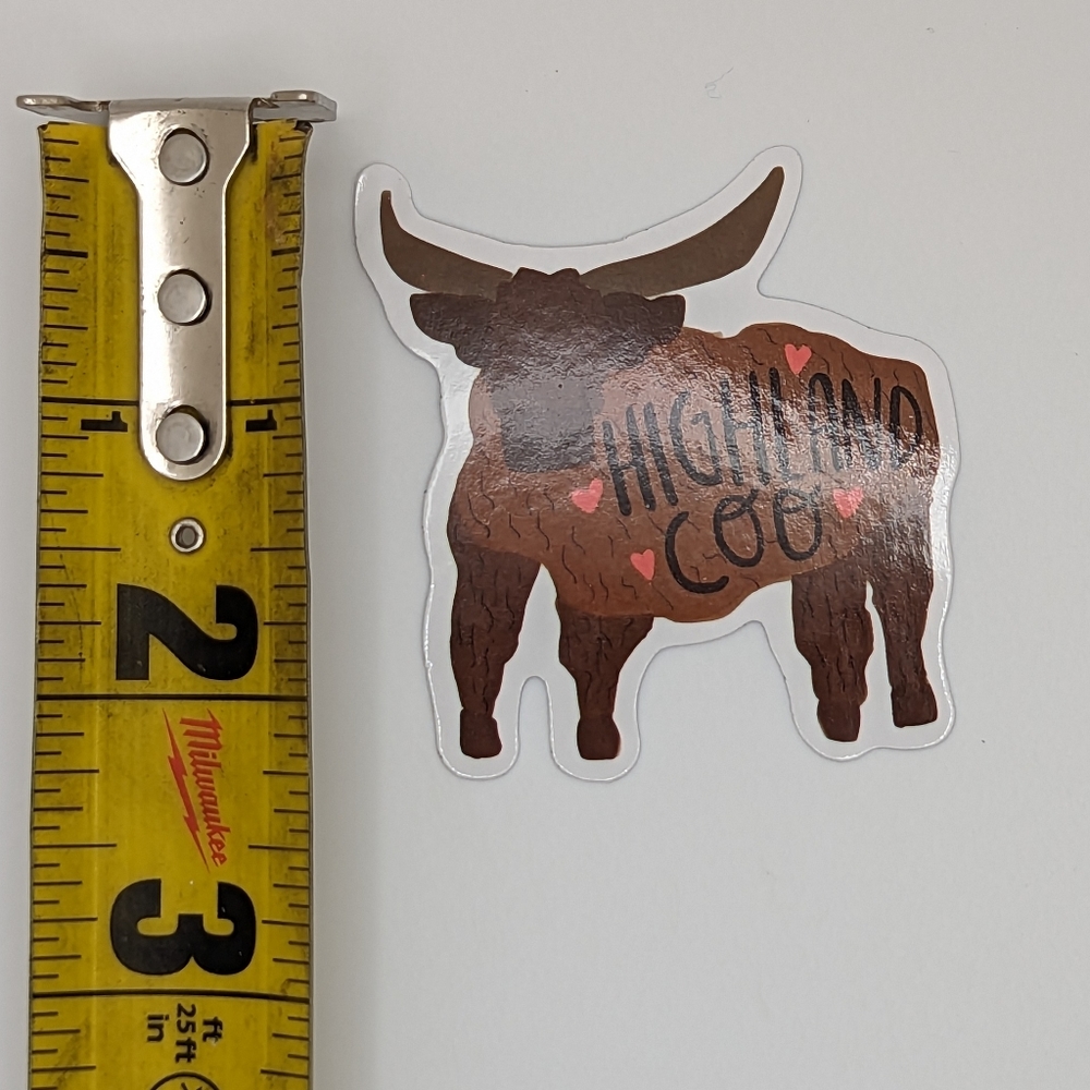 Highland Coo Sticker - Picture 2 of 2
